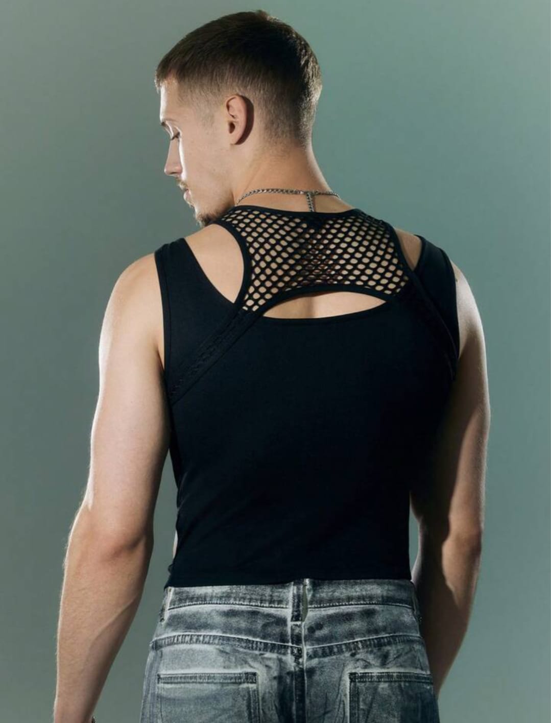 Eclipse Net Panel Crop Tank